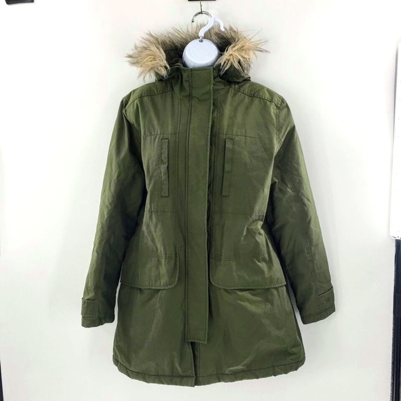 Spiewak Jackets & Blazers - Spiewak Sons Women Parka Olive Green Faux Fur Hood Thinsulate Field Jacket Sz XL